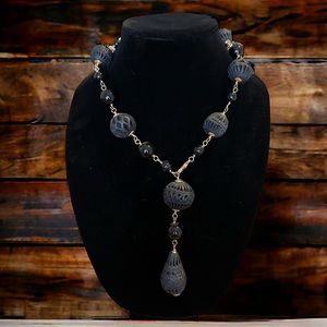 Gold and black custom-made beads